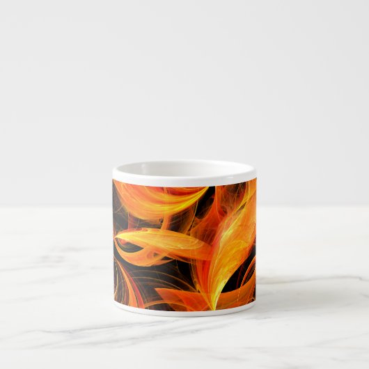 Fireball Abstract Art Espresso-Mok Espresso Kop (Voorkant)