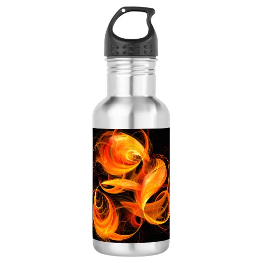 Fireball Abstract Art-fles Waterfles (Voorkant)