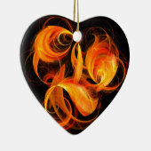 Fireball Abstract Art Heart Ornament (Rechts)