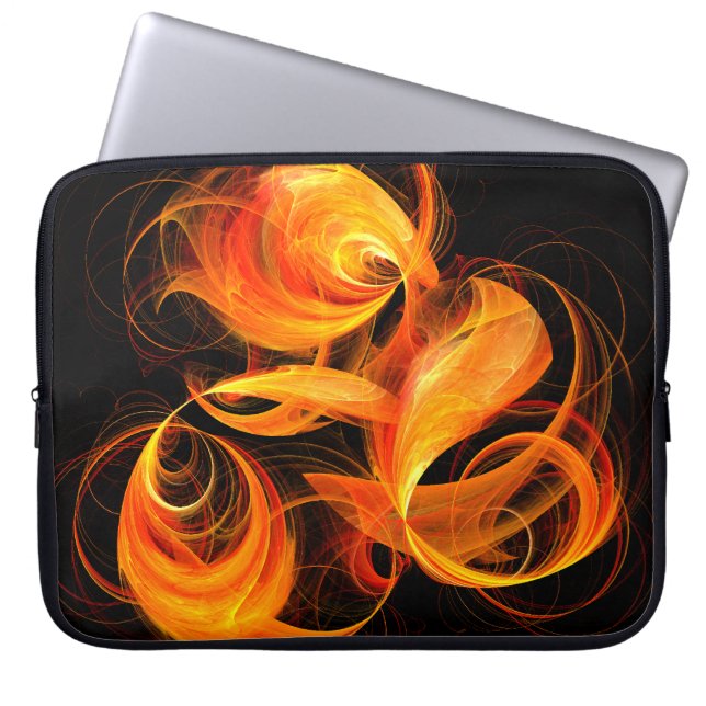 Fireball Abstract Art-laptophoes Laptop Sleeve (Voorkant)