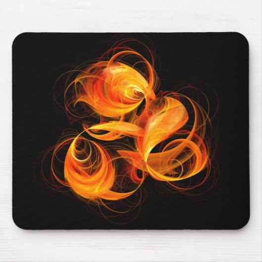 Fireball Abstract Art Mousepad Muismat (Voorkant)