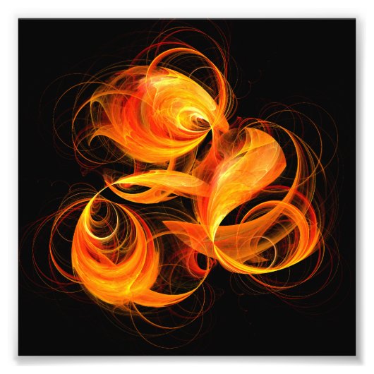 Fireball Abstract Art Photo Print Foto Afdruk (Voorkant)