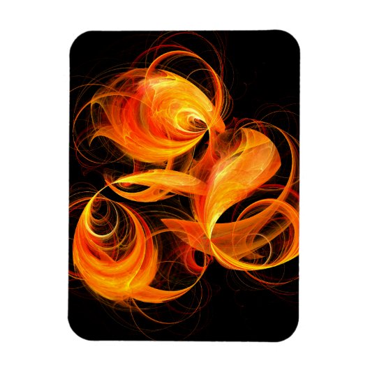 Fireball Abstract Art Premium Magnet Magneet (Verticaal)