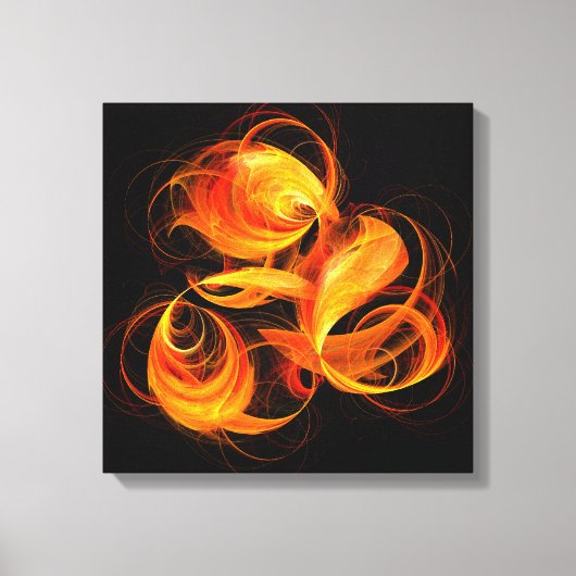Fireball Abstract Art Quad Canvas afdrukken (Voorkant)