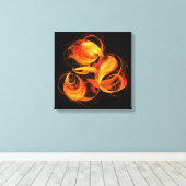 Fireball Abstract Art Quad Canvas afdrukken (Insitu (Houten vloer))