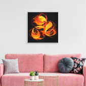 Fireball Abstract Art Quad Canvas afdrukken (Insitu (Woonkamer))