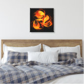 Fireball Abstract Art Quad Canvas afdrukken (Insitu (Slaapkamer))