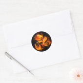 Fireball Abstract Art Round Sticker (Envelop)