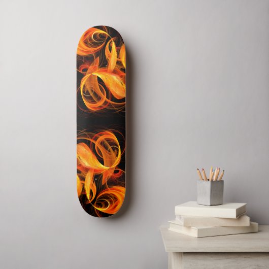 Fireball Abstract Art Skateboard (Muurkunst)