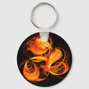 Fireball Abstract Art Sleutelhanger
