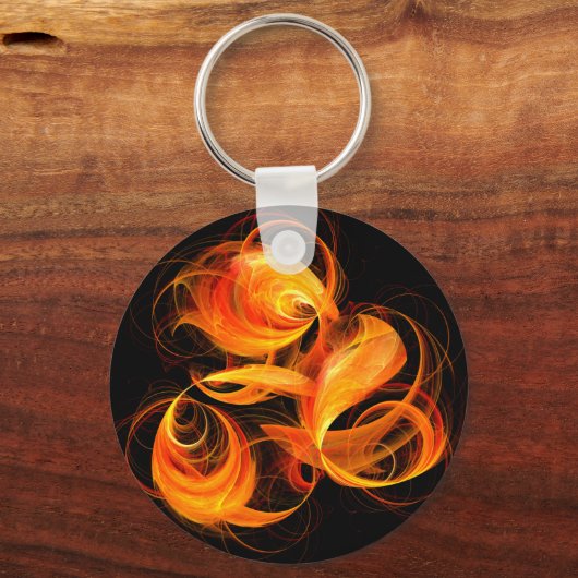 Fireball Abstract Art Sleutelhanger (Voorkant)