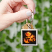 Fireball Abstract Art Small Sleutelhanger (Hand)