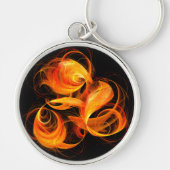 Fireball Abstract Art Small Sleutelhanger (Voorkant)