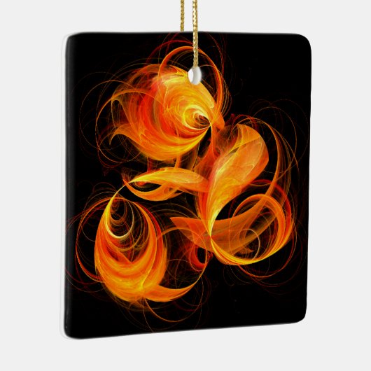 Fireball Abstract Art Square Ornament (Rechts)