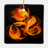 Fireball Abstract Art Square Ornament (Achterkant)