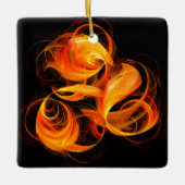 Fireball Abstract Art Square Ornament (Voorkant)