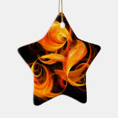 Fireball Abstract Art Star-Ornament Keramisch Ornament (Rechts)