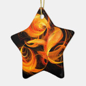 Fireball Abstract Art Star-Ornament Keramisch Ornament (Links)