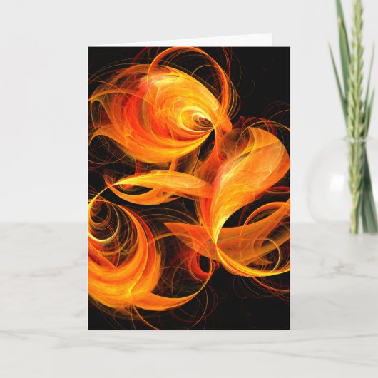 Fireball Abstract Art Wenskaart Kaart (Voorkant)