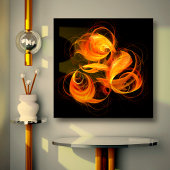 Fireball Abstract Art Wrapped Canvas Print