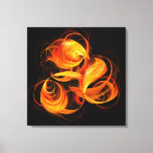 Fireball Abstract Art Wrapped Canvas Print (Voorkant)