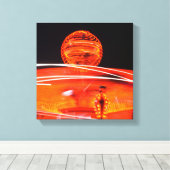 Fireball Canvas Afdruk (Insitu (Houten vloer))