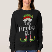 Fireball Elf Groep Kerst Grappig Pyjama P Y Trui (Voorkant)