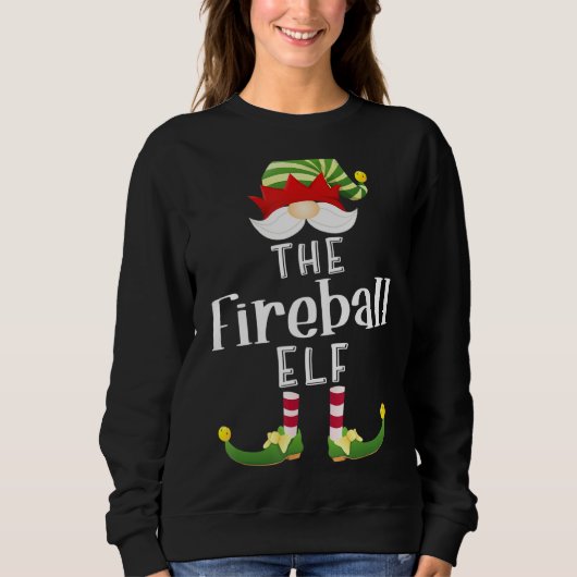 Fireball Elf Groep Kerst Grappig Pyjama P Y Trui (Voorkant)