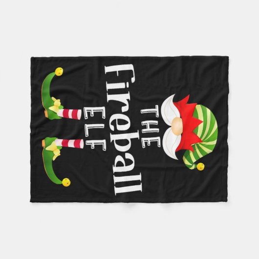 Fireball Elf Group Christmas Funny Pajama Party  Fleece Deken (Voorkant (Horizontaal))