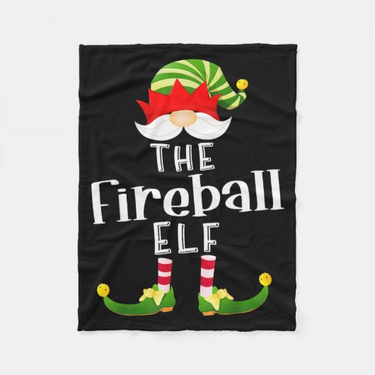 Fireball Elf Group Christmas Funny Pajama Party Fleece Deken (Voorkant)
