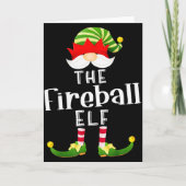 Fireball Elf Group Christmas Funny Pajama Party Kaart (Voorkant)