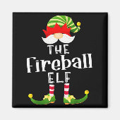 Fireball Elf Group Christmas Funny Pajama Party Magneet (Voorkant)