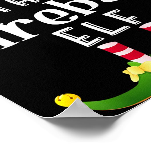 Fireball Elf Group Christmas Funny Pajama Party  Poster (Hoek)