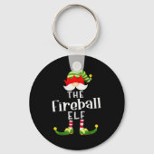 Fireball Elf Group Christmas Funny Pajama Party  Sleutelhanger (Voorkant)