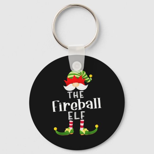 Fireball Elf Group Christmas Funny Pajama Party Sleutelhanger (Voorkant)