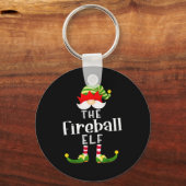 Fireball Elf Group Christmas Funny Pajama Party Sleutelhanger (Voorkant)