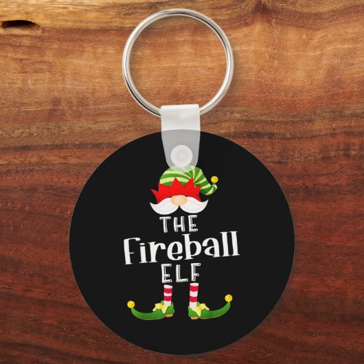 Fireball Elf Group Christmas Funny Pajama Party  Sleutelhanger (Voorkant)