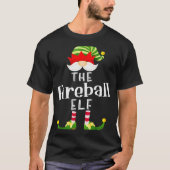 Fireball Elf Group Christmas Funny Pajama Party  T-shirt (Voorkant)