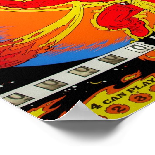 Fireball Pinball Poster (Hoek)