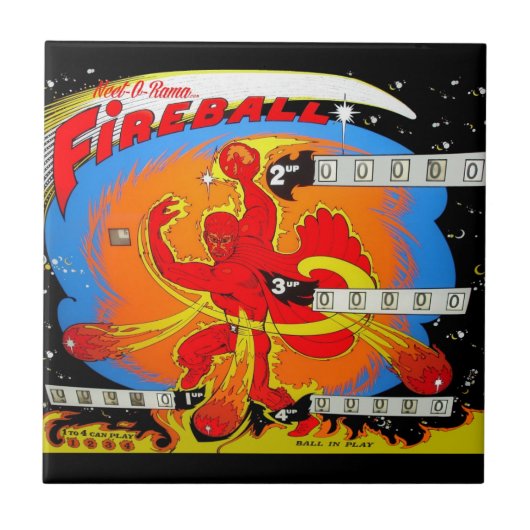 Fireball Pinball Tegeltje (Voorkant)