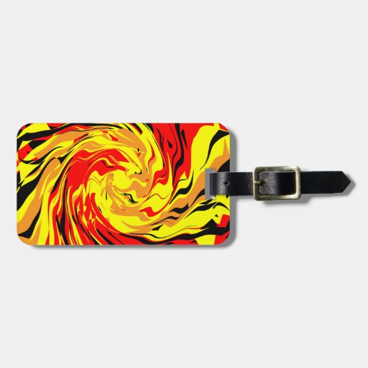 Fireball Spiral Bagagelabel (Voorkant horizontaal)