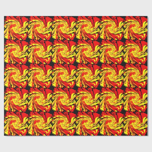 Fireball Spiral Cadeaupapier (Vlak)
