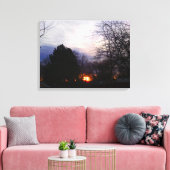 Fireball Sunrise Wrapped Canvas Afdruk (Insitu (Woonkamer))