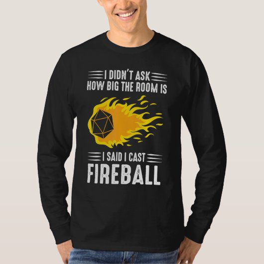 Fireballs Wizard Sorcerer T-shirt (Voorkant)