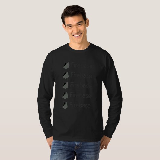 Firebase-toepassing en software programmeerplatfor t-shirt (Voorkant volledig)