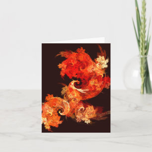 Firebird Abstract Art Note Card dansen Kaart
