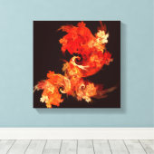 Firebird Abstract Black en White dansen Canvas Afdruk (Insitu (Houten vloer))