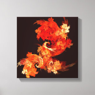 Firebird Abstract Black en White dansen Canvas Afdruk