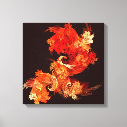 Firebird Abstract Quad Canvas afdrukken dansen (Voorkant)