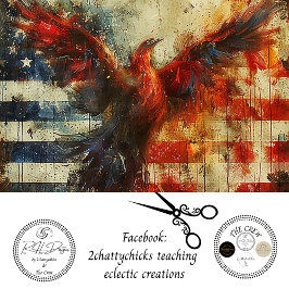 Firebird Eagle USA Vlag Decoupage Tissuepapier